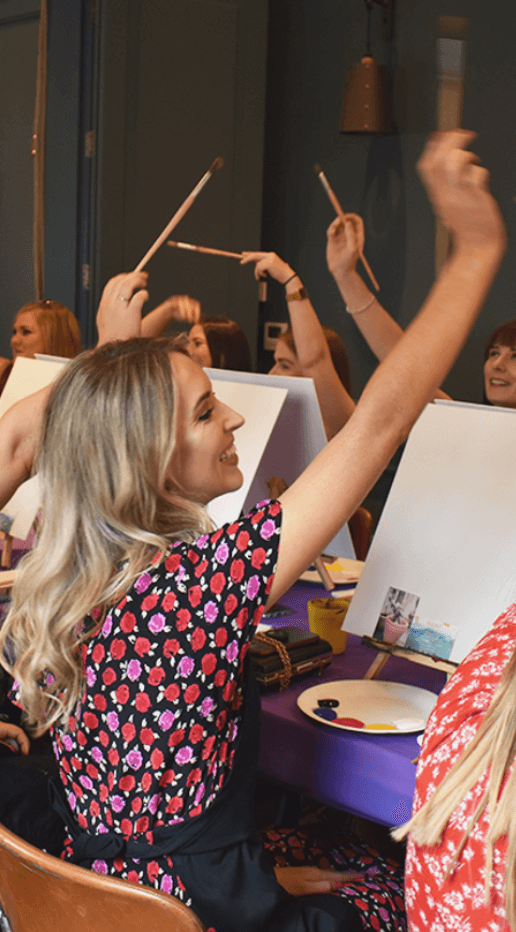 VAlentines paint and prosecco